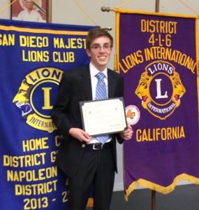 Academy for Public Speaking student won 1st place and a $4,500 scholarship in the 2014 Lions Club Student Speakers Contest!