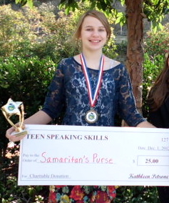 Academy for Public Speaking Graduate Wins a Donation for Samaritan's Purse