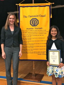 Academy for Public Speaking graduate Natasha Bacorn won a $1,500 scholarship in the 2016 Optimist Club Oratorical Contest